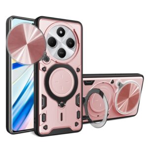 Phone Case BBR Slider Two Armor ( Shockproof - Rugged ) with Kickstand-Ring and cameras slide cover for XIAOMI POCO C75 PINK