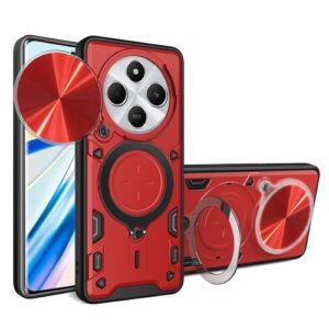Phone Case BBR Slider Two Armor ( Shockproof - Rugged ) with Kickstand-Ring and cameras slide cover for XIAOMI POCO C75 RED