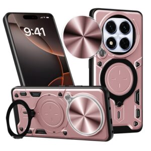 Phone Case BBR Slider Two Armor ( Shockproof - Rugged ) with Kickstand-Ring and cameras slide cover for XIAOMI REDMI NOTE 14 PRO PLUS PINK