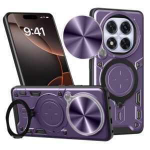 Phone Case BBR Slider Two Armor ( Shockproof - Rugged ) with Kickstand-Ring and cameras slide cover for XIAOMI REDMI NOTE 14 PRO 4G PURPLE