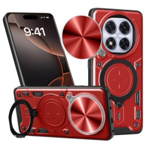 Phone Case BBR Slider Two Armor ( Shockproof - Rugged ) with Kickstand-Ring and cameras slide cover for XIAOMI REDMI NOTE 14 PRO PLUS RED