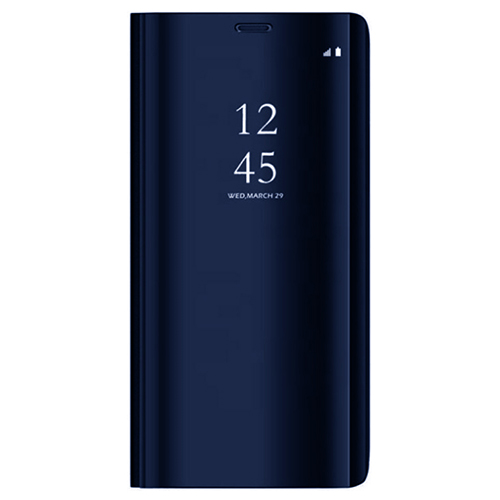 Phone Case Book Mirror Clear View for i-PHONE 13 PRO MAX (6,7) BLUE