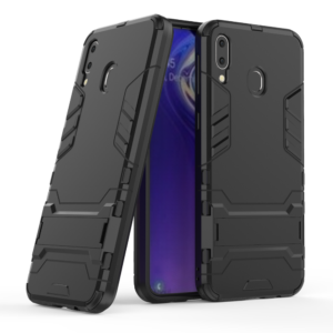 Phone Case BBR Iron Armor ( Shockproof - Rugged ) with Kickstand for SAMSUNG Galaxy M20 BLACK