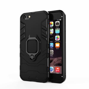 Phone Case BBR Ring Armor ( Shockproof - Rugged ) with Kickstand-Ring for i-PHONE 6 PLUS /6S PLUS BLACK