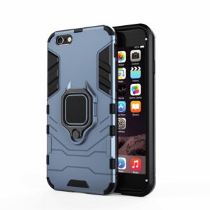 Phone Case BBR Ring Armor ( Shockproof - Rugged ) with Kickstand-Ring for i-PHONE 6 PLUS /6S PLUS NAVY BLUE