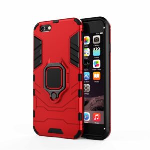 Phone Case BBR Ring Armor ( Shockproof - Rugged ) with Kickstand-Ring for i-PHONE 6 PLUS /6S PLUS RED