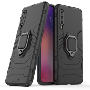 Phone Case BBR Ring Armor ( Shockproof - Rugged ) with Kickstand-Ring for SAMSUNG Galaxy A50 BLACK