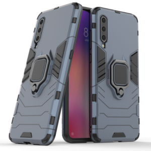Phone Case BBR Ring Armor ( Shockproof - Rugged ) with Kickstand-Ring for SAMSUNG Galaxy A30s NAVY BLUE
