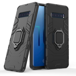 Phone Case BBR Ring Armor ( Shockproof - Rugged ) with Kickstand-Ring for SAMSUNG Galaxy S10 PLUS BLACK